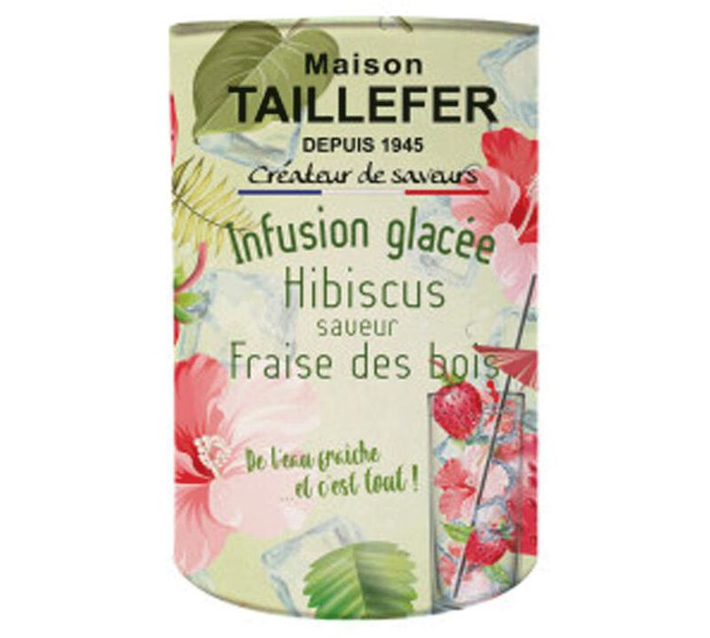 Bo&icirc;te Infusion Glac&eacute;e Hibiscus Fraise des Bois - Vrac 100 g - MAISON TAILLEFER image number 0
