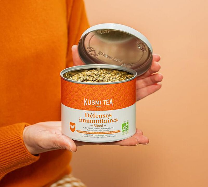 Kusmi Tea Organic Loose Leaf Tea Green Tea Immune Defense Ritual - 100g image number 1