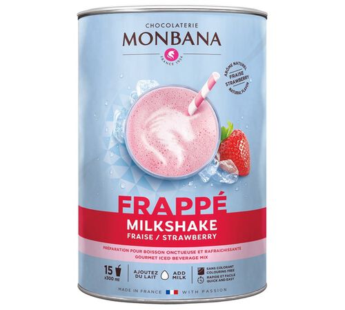 Monbana Strawberry Milkshake Powder Frapp&eacute; - 1kg