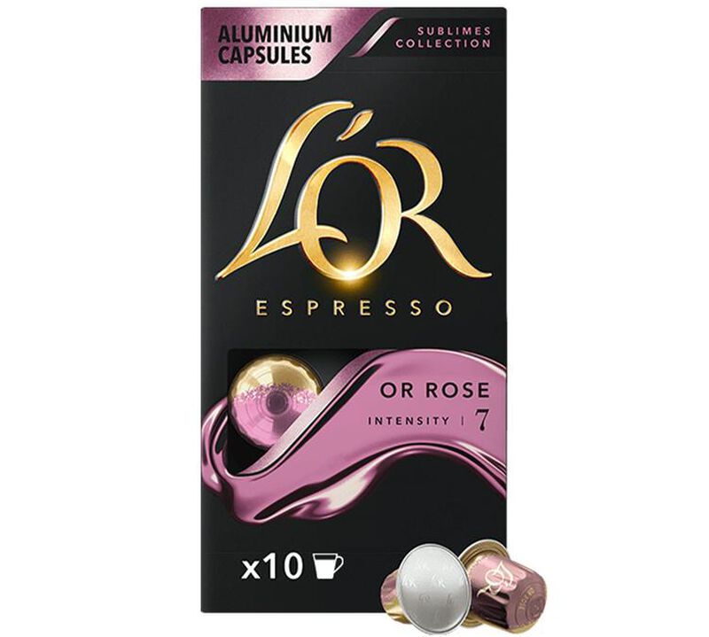 100 Nespresso* Original Compatible Capsules Or Rose &ndash; L'OR ESPRESSO image number 1