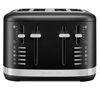 Grille-pain KitchenAid Noir R&eacute;glisse &agrave; 4 tranches 5KMT4109EBM image number 0