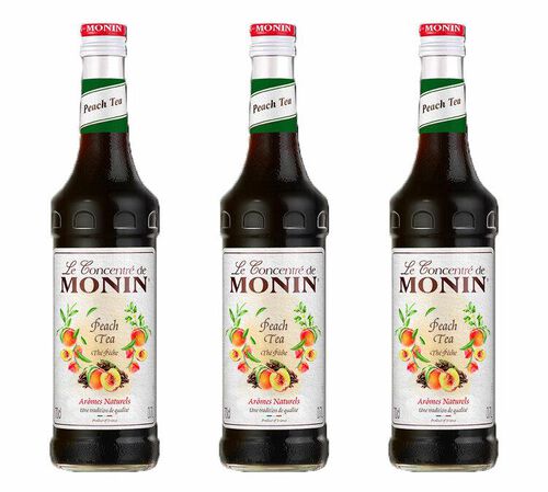 Concentr&eacute; de 3 Sirops - Th&eacute; P&ecirc;che - 3 x 70cl - MONIN
