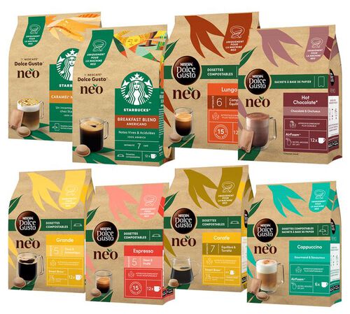 Pack d&eacute;couverte 92 Dosettes Dolce Gusto Neo - Multi-boissons