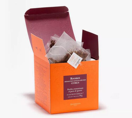 Rooibos Citrus - 25 Cristal&reg; sachets - Dammann Fr&egrave;res