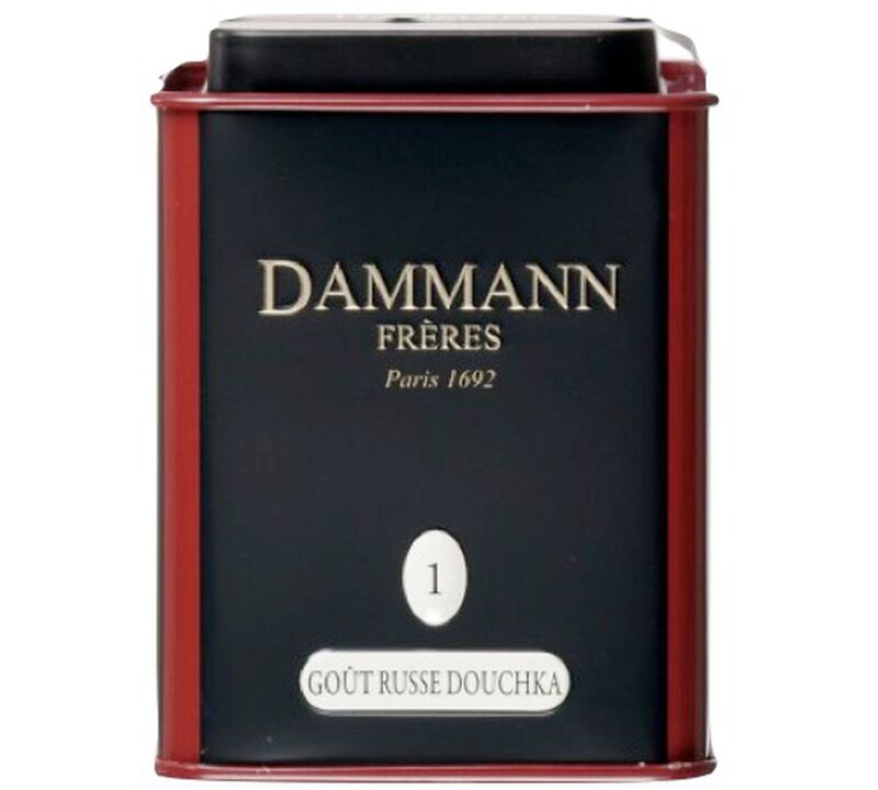 Box N&deg;1 Go&ucirc;t Russe Douchka black tea - 100g loose leaf tea in tin - Dammann Fr&egrave;res image number 0