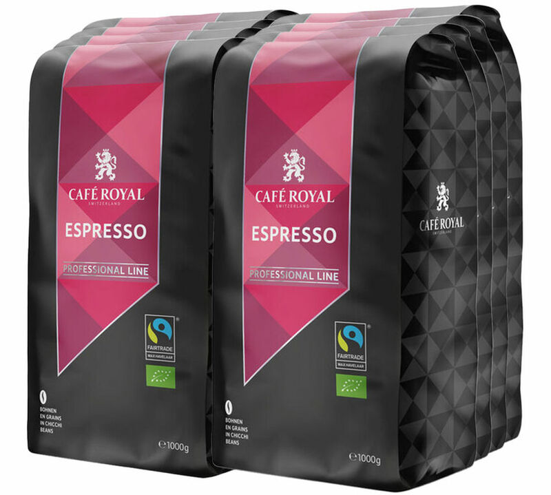 8 kg Caf&eacute; en grain Bio Espresso - Fairtrade/Max Havellaar - Cafe Royal image number 0
