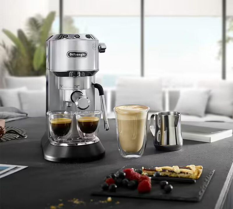 Machine expresso DELONGHI Dedica Arte EC885.M Metal buse vapeur LatteArt + Pack Barista image number 5