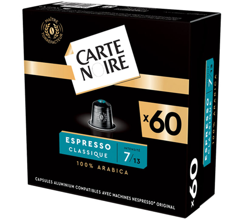 60 capsules compatibles Nespresso* Original - Espresso Classique n&deg;7 - CARTE NOIRE image number 2