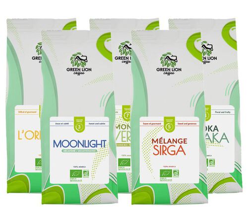 Green Lion Coffee Discovery Pack Organic Coffee Beans - 1,250kg