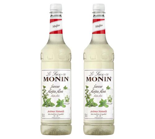 Sirop Monin Mojito Mint (sans alcool) - Bouteille plastique - 2 x 1L
