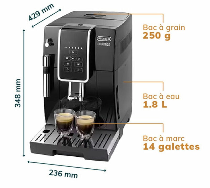 Expresso Broyeur DELONGHI Dinamica FEB 3515.B Noir image number 2