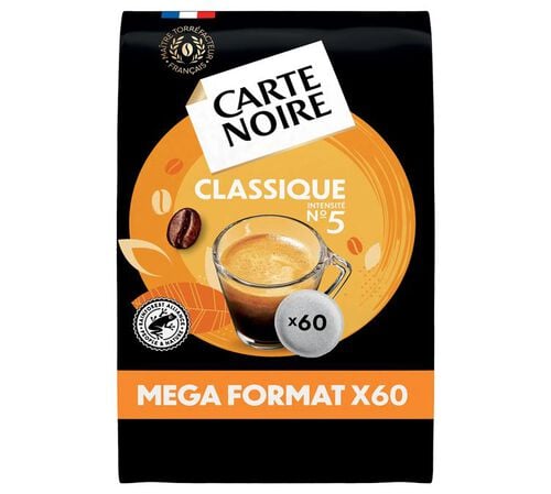 60 dosettes souples n&deg;5 Caf&eacute; Classic - CARTE NOIRE
