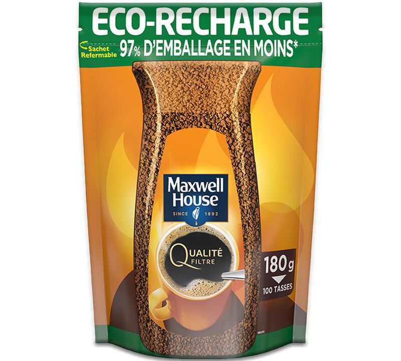 Maxwell House Instant Coffee Refill - 180g image number 0