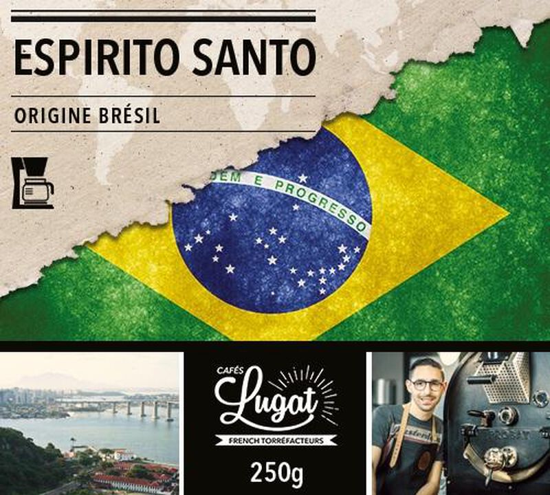 Ground coffee for filter coffee machines: Brazil - Espirito Santo - 250g - Caf&eacute;s Lugat image number 0