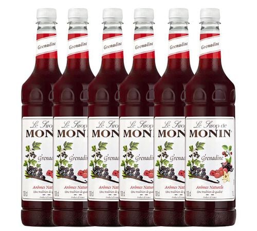 Sirop Grenadine - Bouteille plastique - 6 x 1L - MONIN