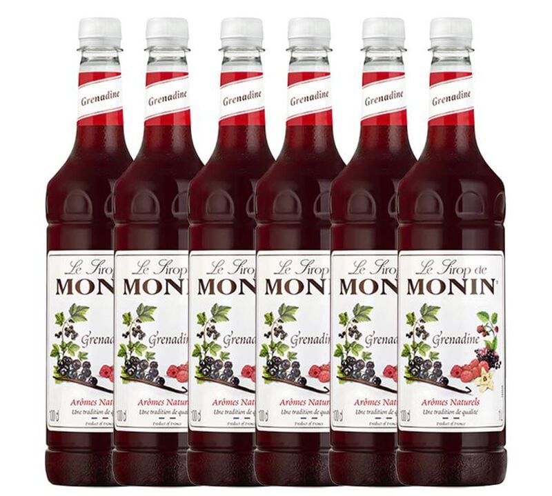 Sirop Grenadine - Bouteille plastique - 6 x 1L - MONIN image number 0