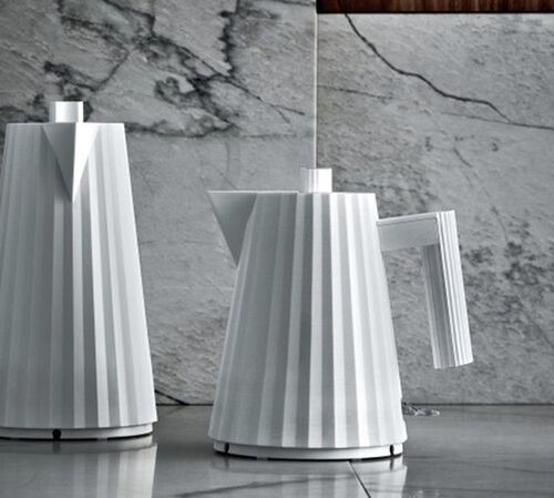 Bouilloire &eacute;lectrique 1L Pliss&eacute; Blanche - ALESSI image number 2