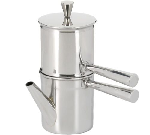 ILSA Neapolitan Flip Drip Coffee Maker in Stainless Steel &ndash; 9 cups