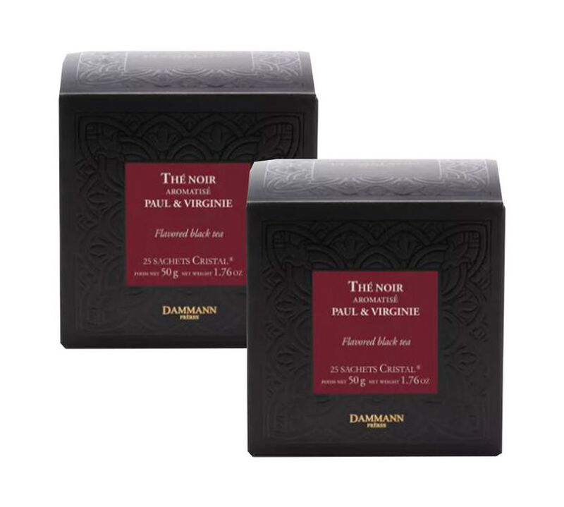 Pack Th&eacute; Noir Paul et Virginie - 2 x 25 sachets - DAMMANN FR&Egrave;RES image number 0