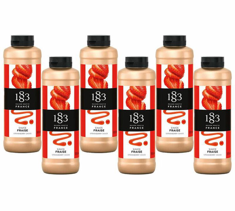 Lot de 6 Sauces Topping 1883 Routin - Fraise - 6 x 500 ml image number 0