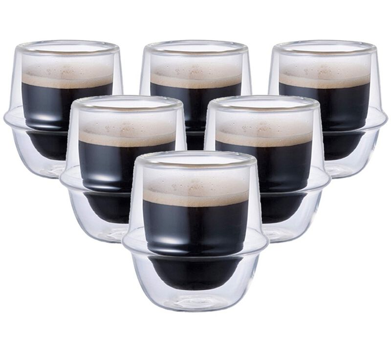 6 Verres double paroi Kronos 8cl - KINTO image number 0