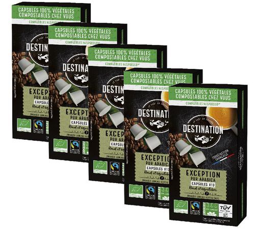 50 Nespresso* Original Compatible Capsules Pure Arabica Max Havelaar Organic &ndash; DESTINATION