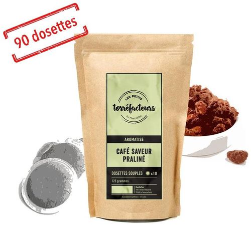 Flavoured Senseo Pods Praline Coffee Les Petits Torr&eacute;facteurs Value Pack x 90
