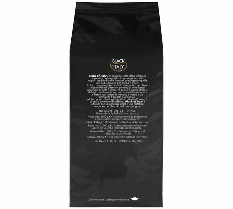 Zicaff&egrave; Coffee Beans Black of Italy 100% Arabica - 1kg image number 2