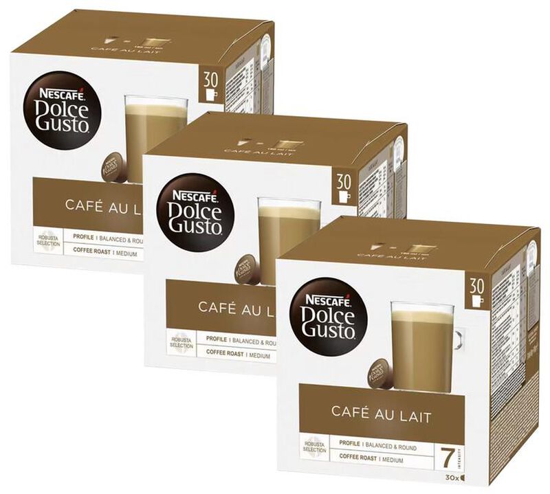 90 Caf&eacute; au Lait Pods - NESCAFE* DOLCE GUSTO* image number 0