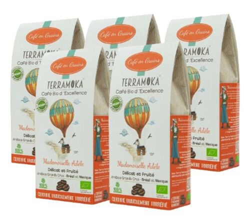 1,250kg Caf&eacute; moulu 100% Arabica Bio Mademoiselle Ad&egrave;le - TerraMoka