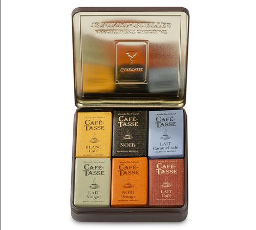 Caf&eacute; Tasse - Scatola di 18 mini tavolette di cioccolato - 162 g