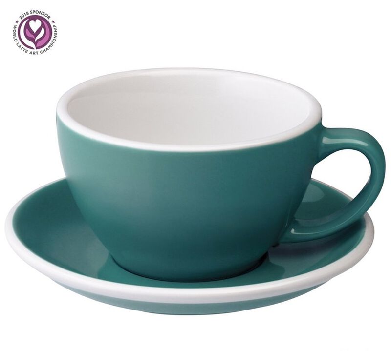 Loveramics - 6 tazze da caffellatte con piattini - Egg Teal 30 cl image number 1
