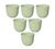 6 Tasses &agrave; caf&eacute; emboss&eacute;es 80 ml vert - LOVERAMICS image