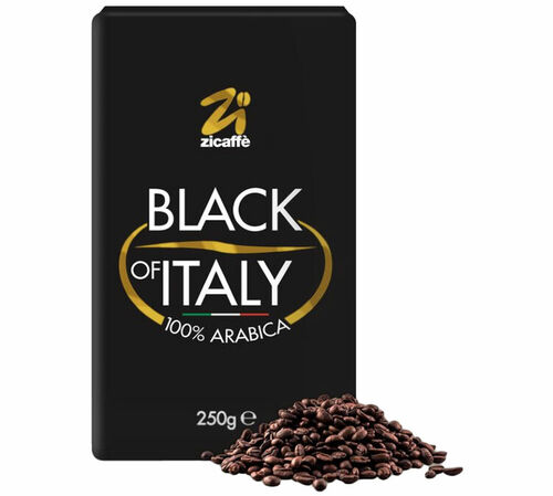 Zicaff&egrave; Coffee Beans Black of Italy 100% Arabica - 250g