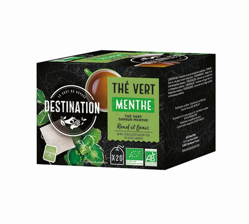 Destination organic mint green tea - 20 sachets image number 0