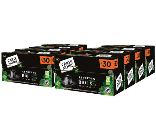 240 capsules compatibles Nespresso* Original Espresso Bio - CARTE NOIRE