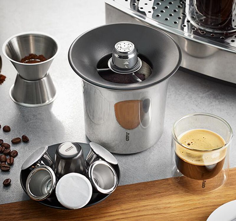 Nespresso* Original Compatible Capsules Kit + Coffee Grounds Bin &ndash; GEFU image number 1