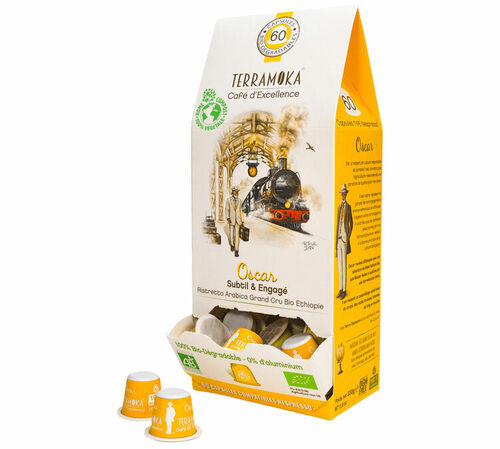 60 Nespresso* Original Compatible Compostable Capsules Oscar &ndash; TERRAMOKA