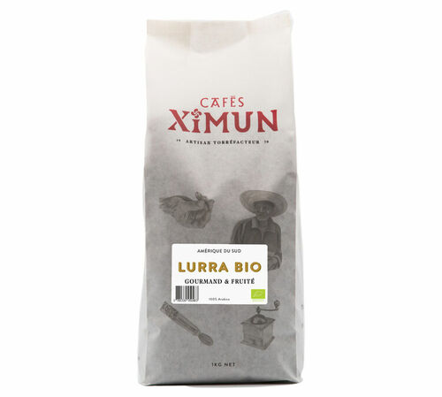 1 kg - Caf&eacute; en grain - Lurra Bio Pur arabica - CAF&Eacute;S XIMUN
