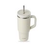 Gourde isotherme avec paille Travel cup sable - 90 cl - QWETCH image number 1