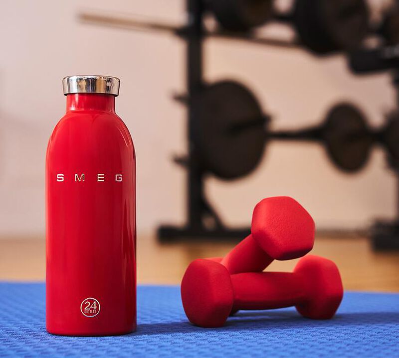 Bouteille isotherme double paroi rouge WBF01RD - Ann&eacute;es 50 - 50 cl- SMEG image number 1