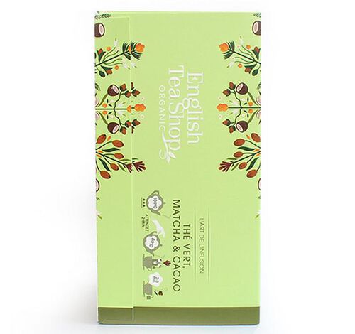 Th&eacute; Vert Matcha Cacao Bio & Equitable - 20 sachets - FAIRTRADE - ENGLISH TEA SHOP image number 4