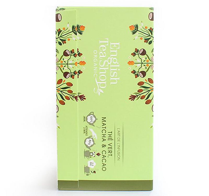 Th&eacute; Vert Matcha Cacao Bio & Equitable - 20 sachets - FAIRTRADE - ENGLISH TEA SHOP image number 4