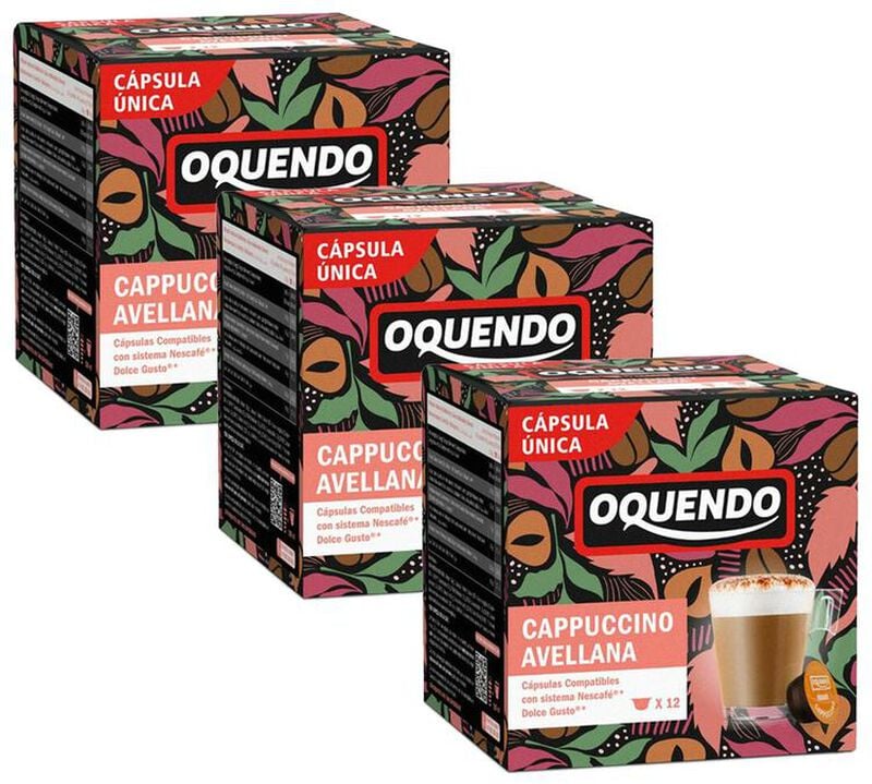 36 capsules compatibles Nescaf&eacute;* Dolce Gusto* Cappuccino Noisette &ndash; OQUENDO image number 0