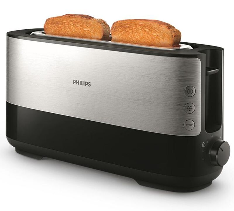 Philips - Toaster HD2692/90 in Edelstahl und Schwarz image number 1