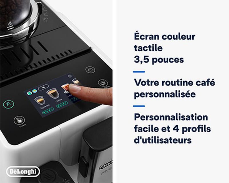 Expresso Broyeur DELONGHI Rivelia FEB 4435.W Blanc Arctique image number 10