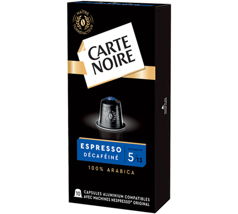 50 capsules compatibles Nespresso* Original Espresso D&eacute;caf&eacute;in&eacute; - CARTE NOIRE image number 1
