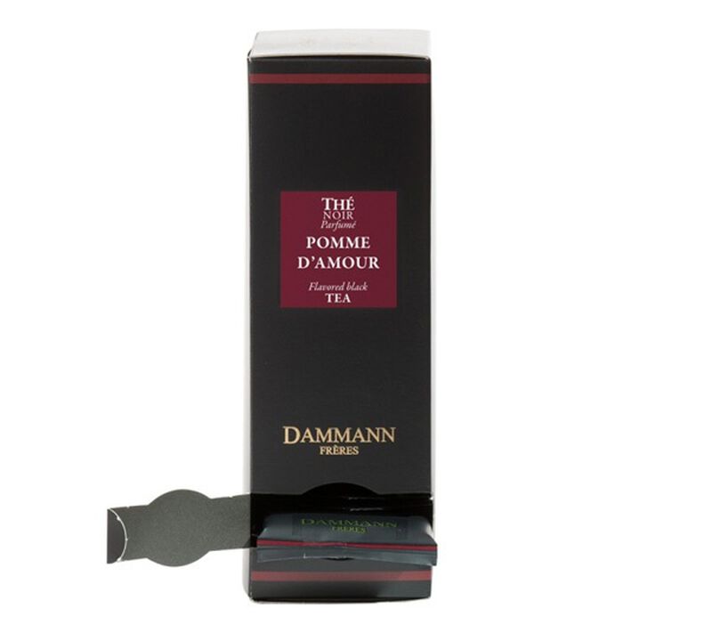 'Pomme d'amour' flavoured black tea - 24 Cristal&reg; sachets - Dammann Fr&egrave;res image number 1