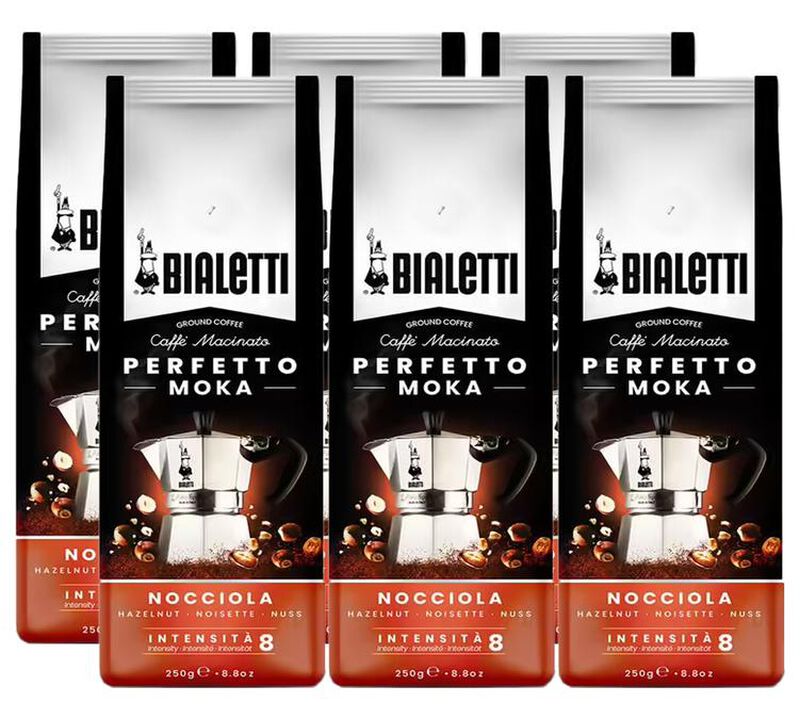 6 x 250 g - Caf&eacute; moulu - Perfetto Moka aromatis&eacute; noisette - BIALETTI image number 0
