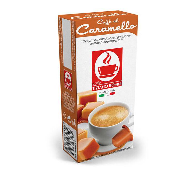 10 Nespresso* Original Compatible Capsules Caramello &ndash; BONINI image number 0